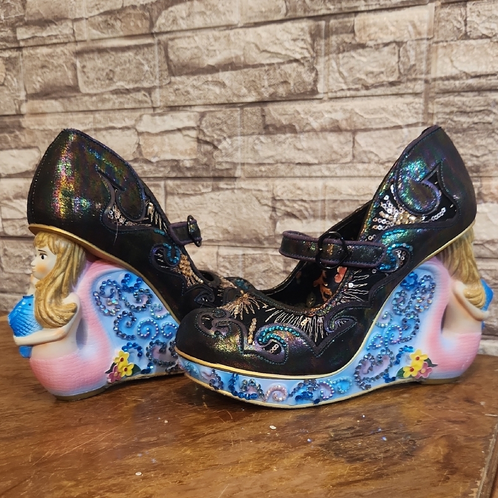 Irregular Choice Black Mermaid Heels